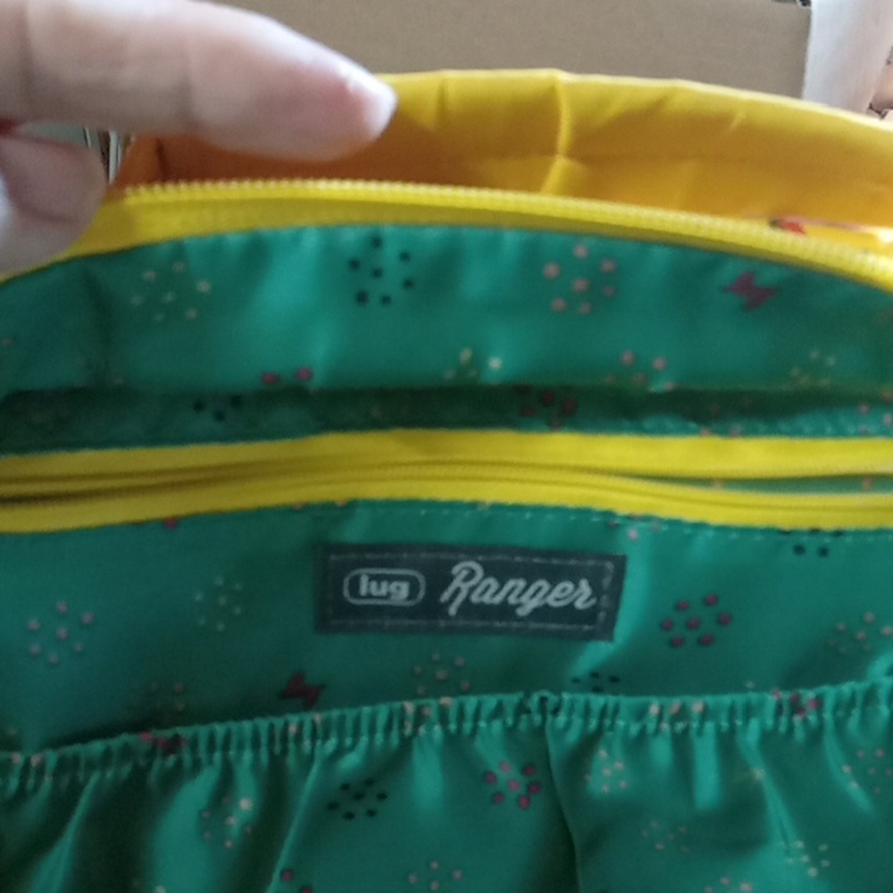 Lug Ranger Green Bag with Yellow Zippers